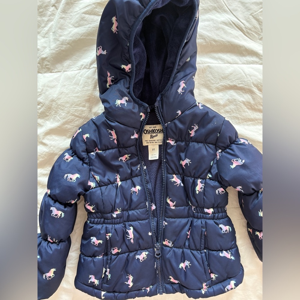 OshKosh 3t unicorn puffer